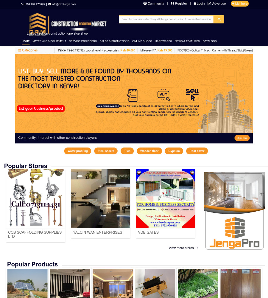 Construction Revolution Market Kenya